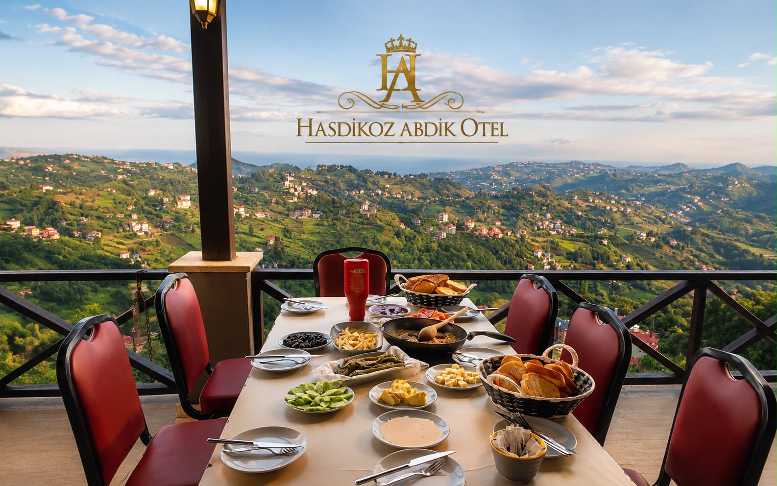 Manzaralı Karadeniz kahvaltısı